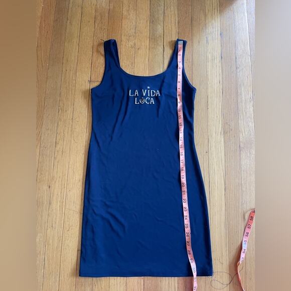 90s/Y2K Vintage Stretch La Vida Loca Mini Dress - Picture 12 of 16